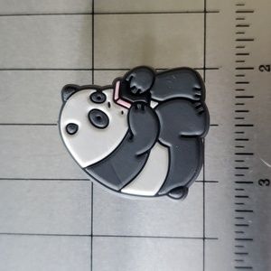 NEW! We Bare Bears Panda Bear with phone Croc Shoe Charm